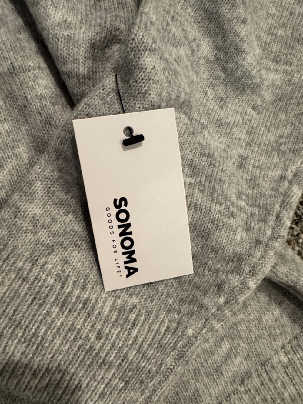 Sonoma Heather Gray Mock Neck Sweater - Picture 3 of 4